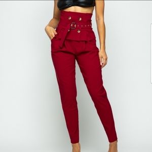 Hera Collection | High Waist Belted Skinny Pants
